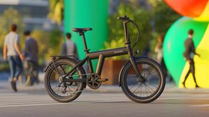 Illustration de l'ENGWE EP-2 Boost, un vélo électrique pliant conçu pour les trajets urbains et tout-terrain. Image réalisée par IA.