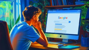 Illustration de la protection de la vie privée en ligne grâce au droit à l'oubli, générée par intelligence artificielle.