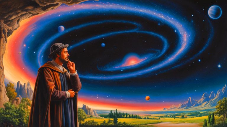 Giordano Bruno dévoile les mystères de l&rsquo;infini : cette vision audacieuse qui bouleverse notre compréhension de l&rsquo;univers et défie la science moderne