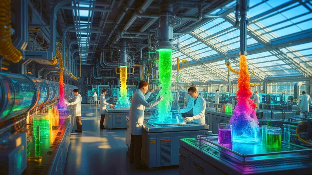 Illustration de la conversion innovante du CO₂ en alcool allylique, générée par intelligence artificielle.