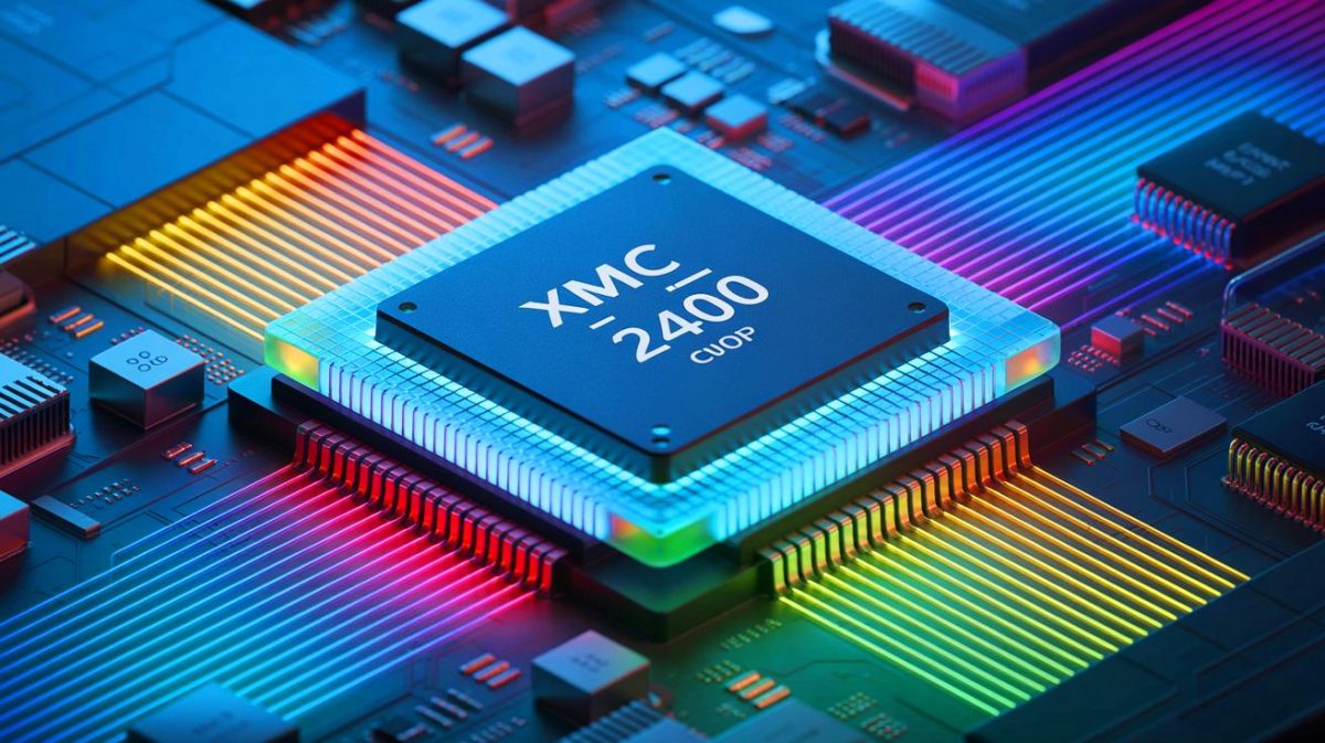 Illustration de la technologie du ventilateur sur puce XMC-2400 de xMEMS. Image réalisée par IA.