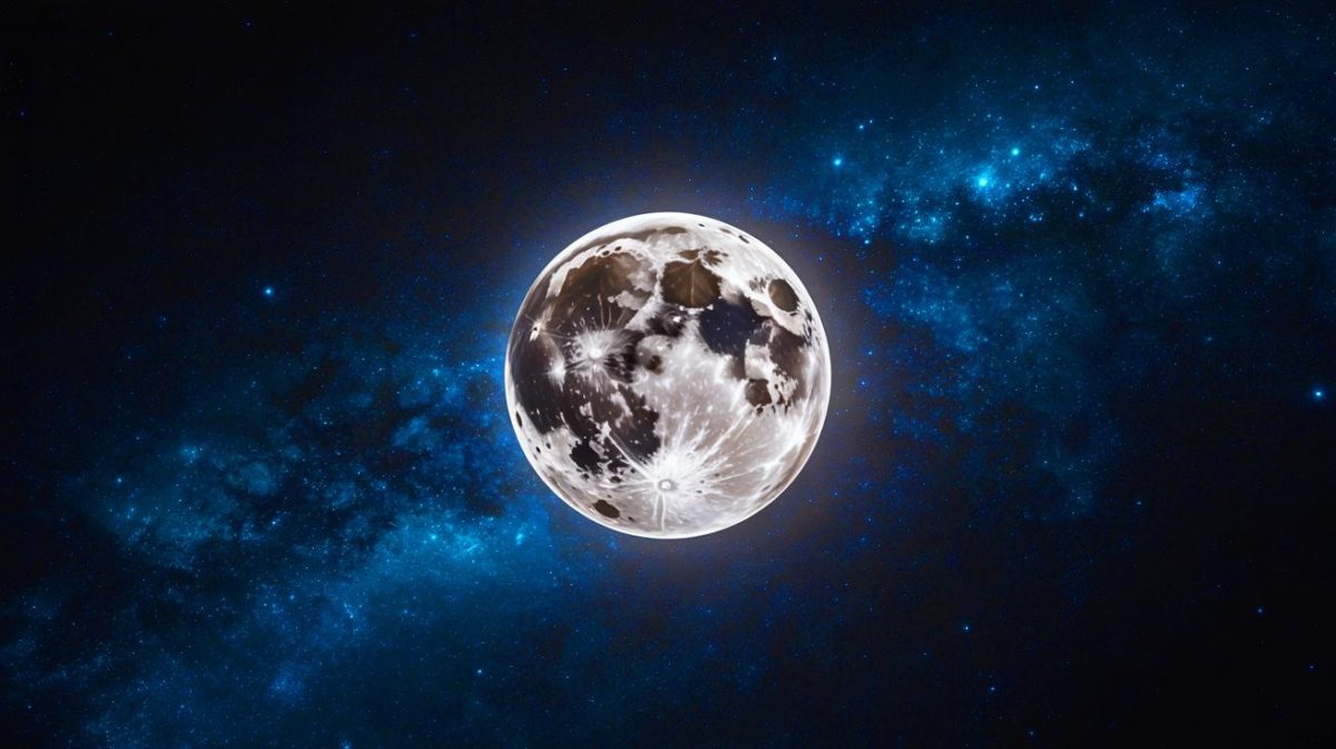 Illustration de la pleine Lune de 2025 générée par intelligence artificielle.