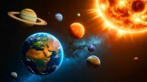 Illustration de l'exploration des mystères du système solaire, générée par intelligence artificielle.