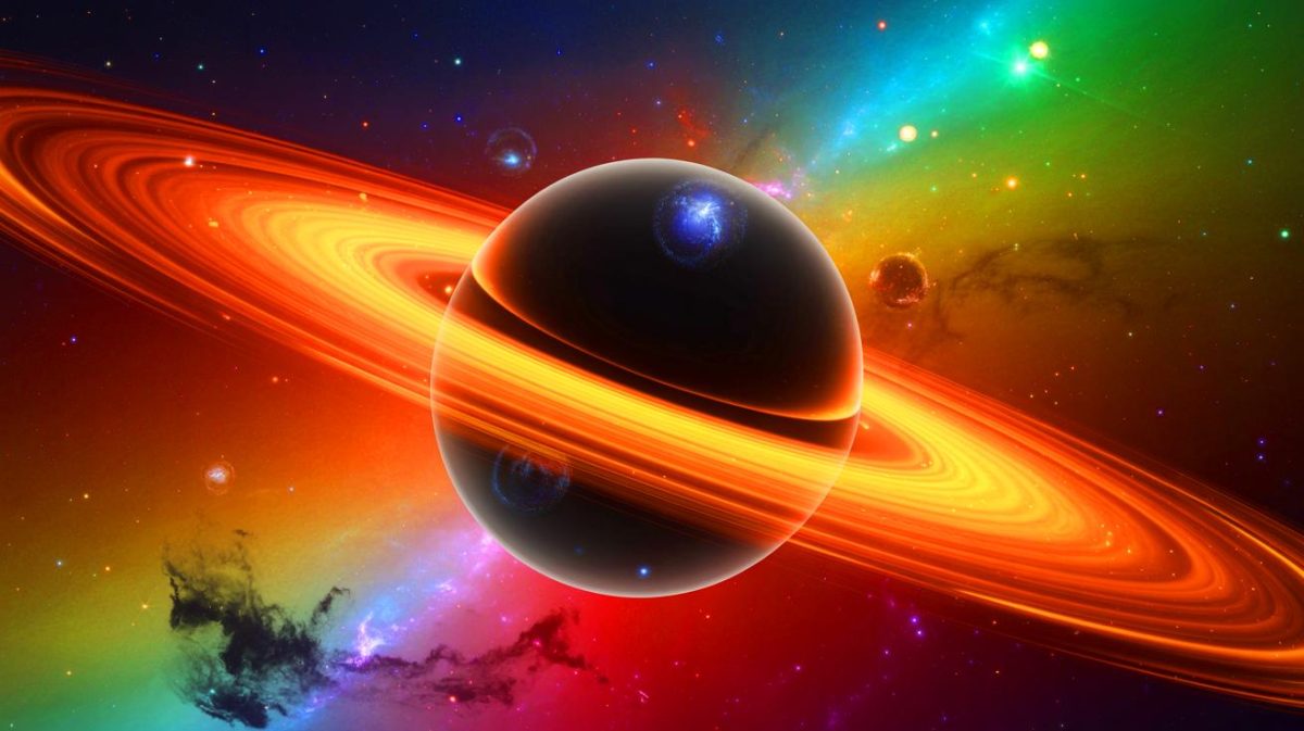 Illustration de l'univers en tant qu'illusion holographique. Image réalisée par IA.