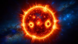 Illustration de l'activité mystérieuse du Soleil et ses comportements énigmatiques. Image réalisée par IA.