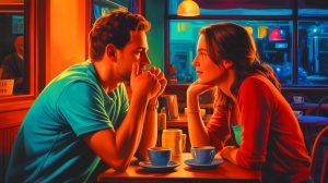 Illustration de l'analyse des quatre facteurs clés influençant les relations amoureuses, générée par intelligence artificielle.