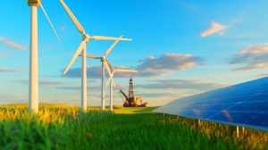 Illustration de l'impact de la loi budgétaire de Donald Trump sur les énergies renouvelables et le climat. Image réalisée par IA.