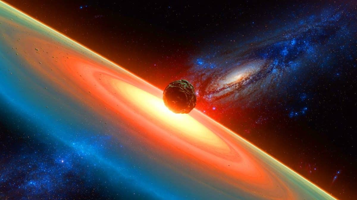 Illustration de la détection d'un possible troisième objet interstellaire dans le Système solaire. Image réalisée par IA.