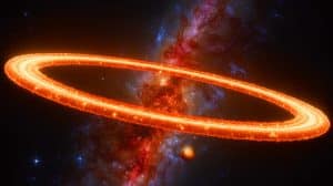 Illustration des vestiges d'une double explosion stellaire capturée par un télescope. Image réalisée par IA.