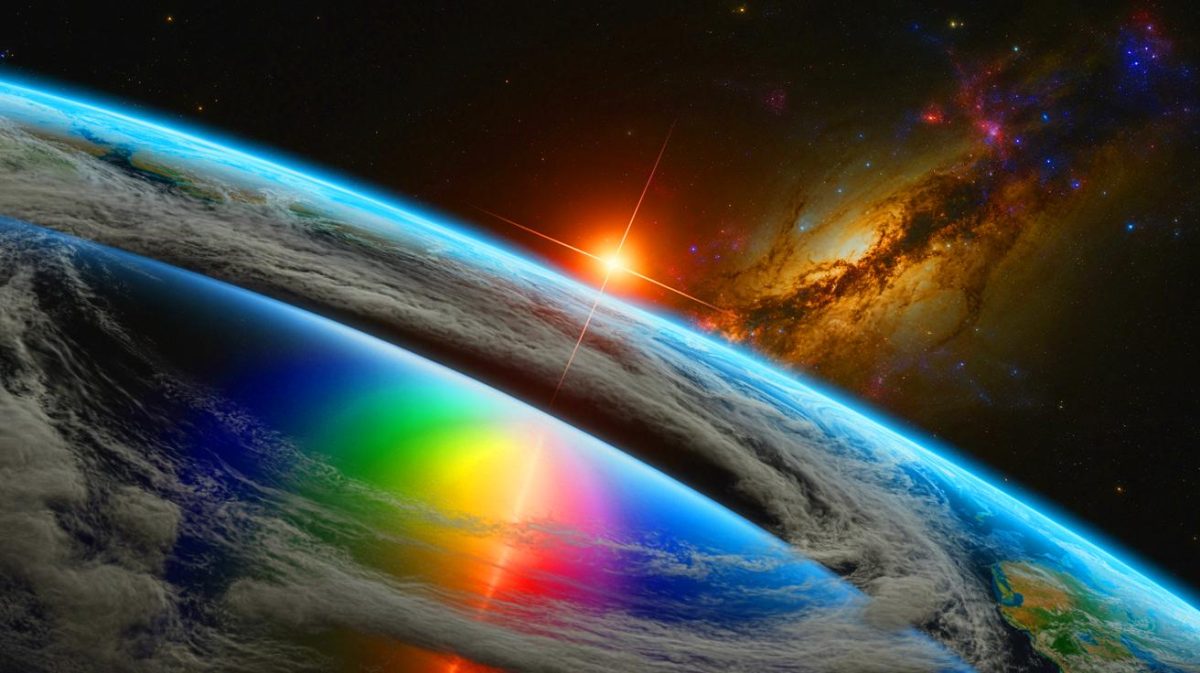 Illustration de l'influence potentielle d'un passage stellaire sur le climat terrestre, générée par intelligence artificielle.