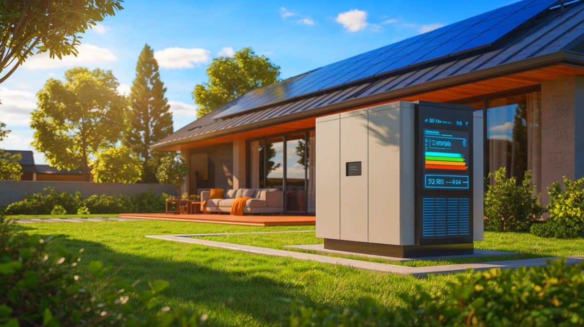 Illustration de l'optimisation de l'énergie solaire domestique par l'IA Zenki. Image réalisée par IA.