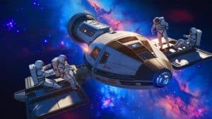 Illustration de la coopération humaine nécessaire pour un voyage interstellaire multigénérationnel.